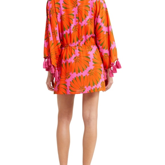 Farm Rio Copacabana pink kimono coverup XS NWT - Picture 5 of 10